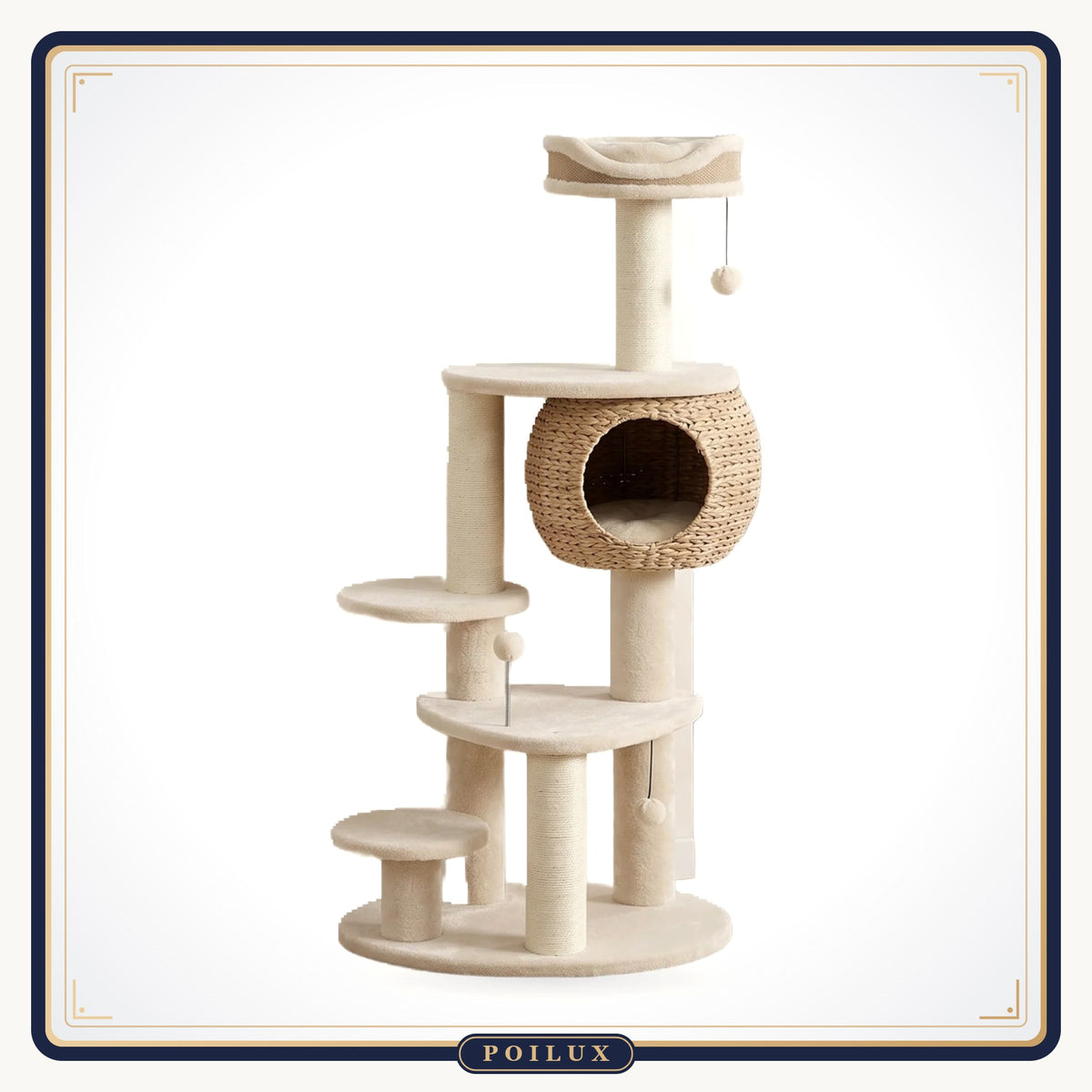 Arbre à chat 132 cm 4 niveaux – vue 4