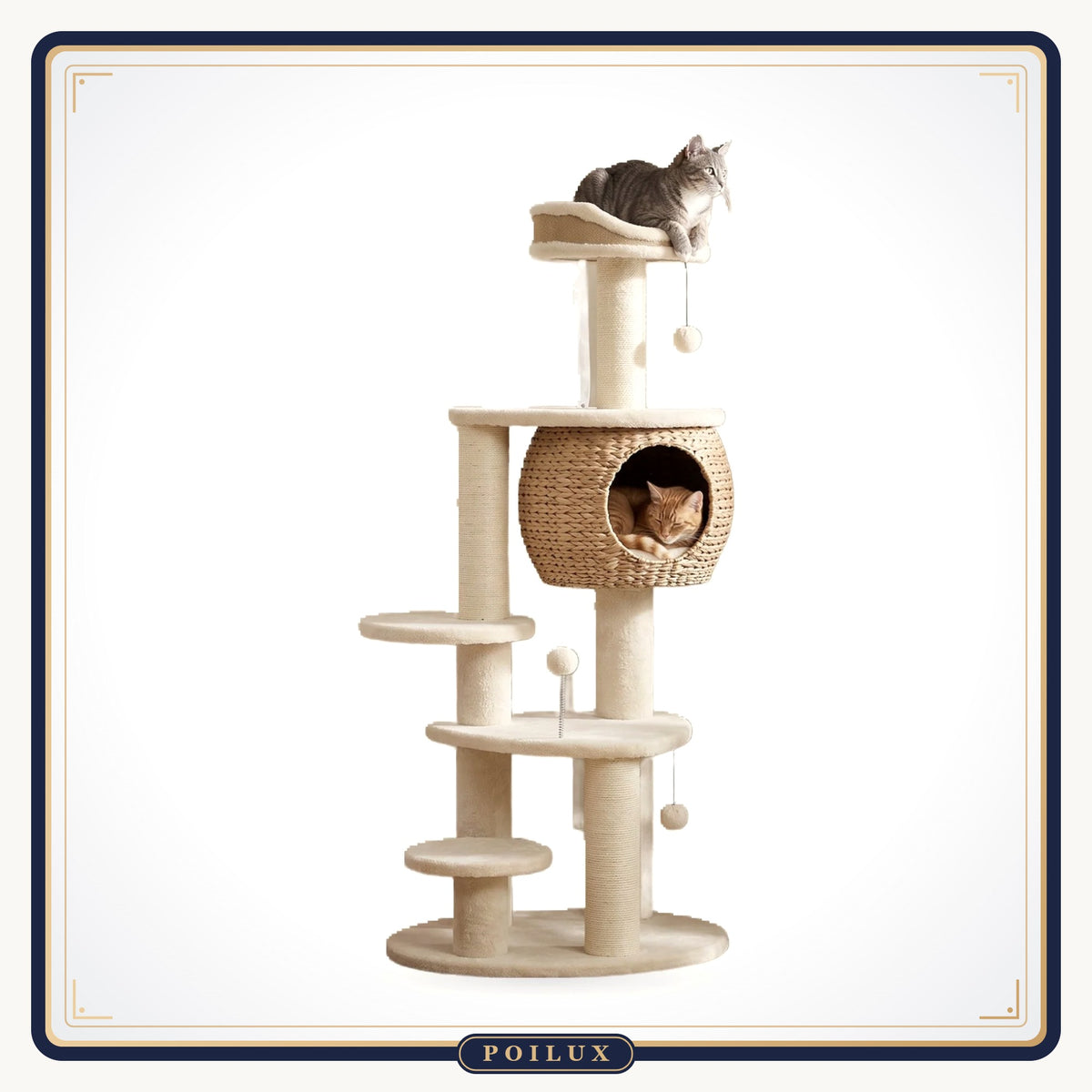 Arbre à chat 132 cm 4 niveaux – vue 8