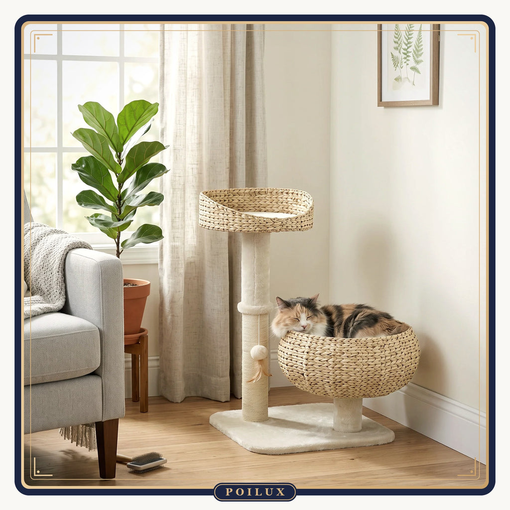 Arbre à chat 72 cm à paniers tressés – vue 6