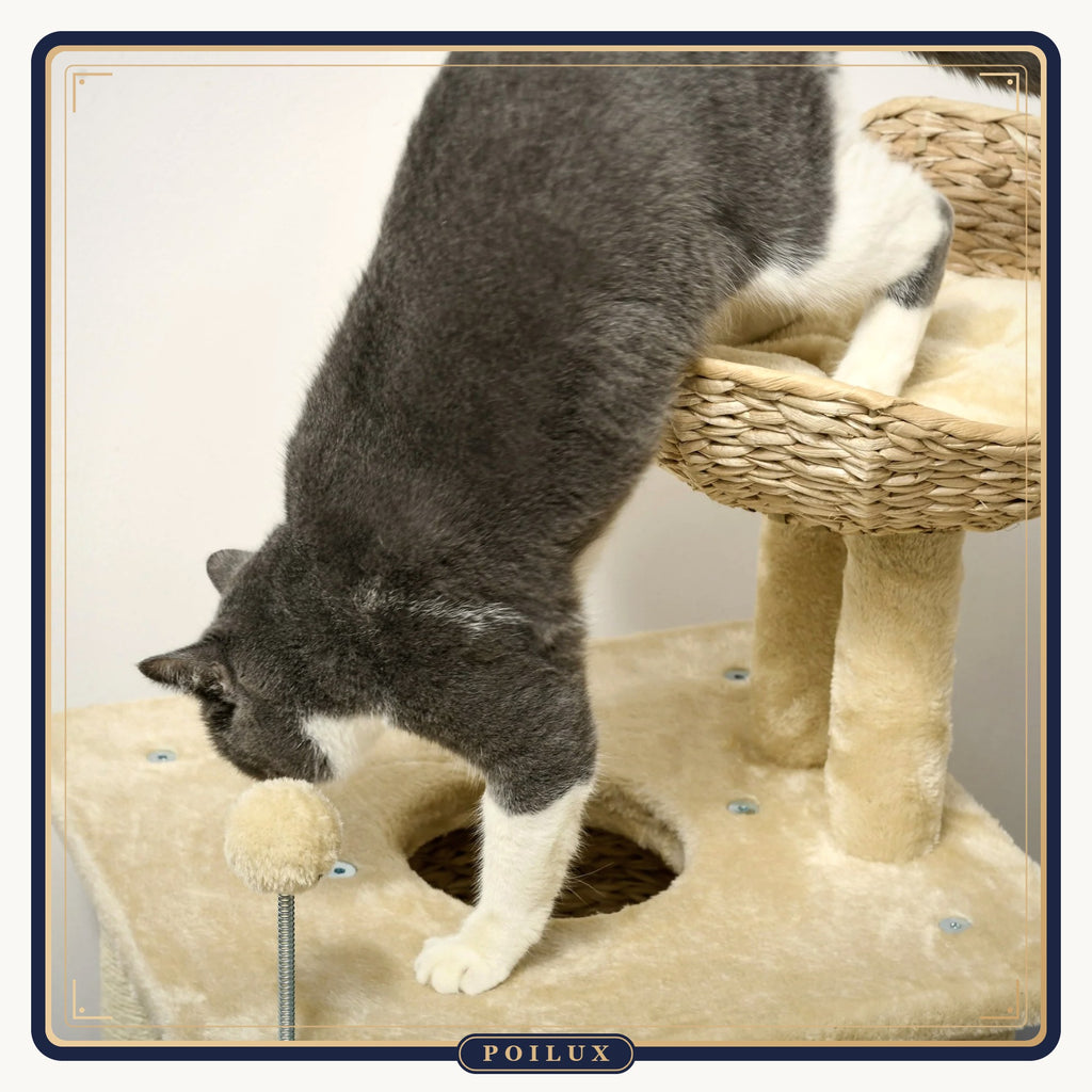 Arbre à chat 74 cm à niche tressée – vue 8