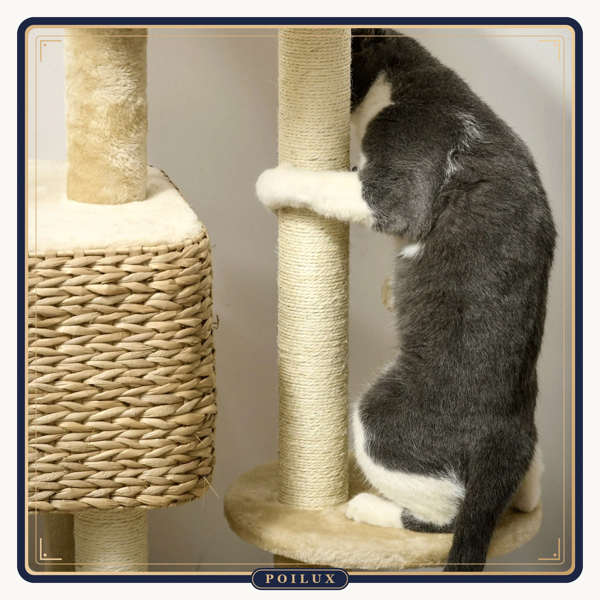 Arbre à chat 98 cm avec rampe griffoir – vue 5