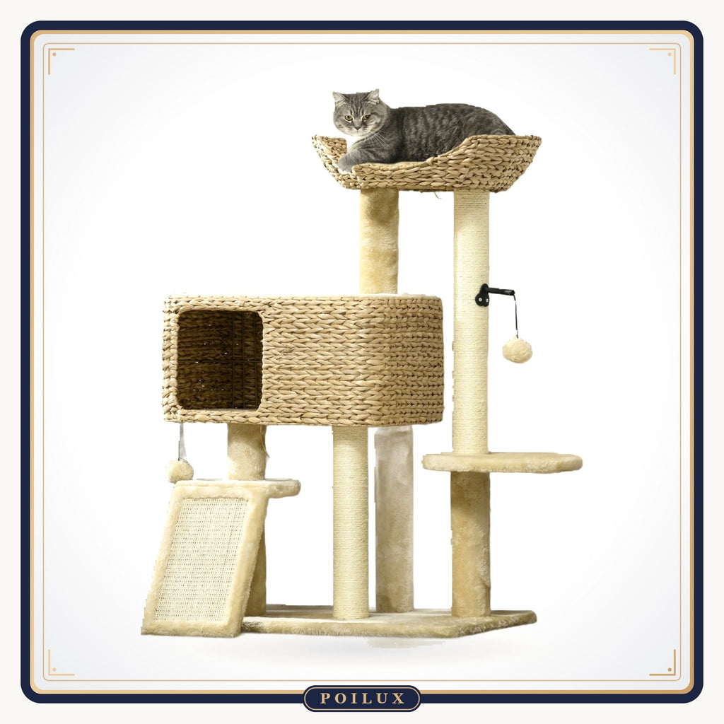 Arbre à chat 98 cm avec rampe griffoir – vue 7