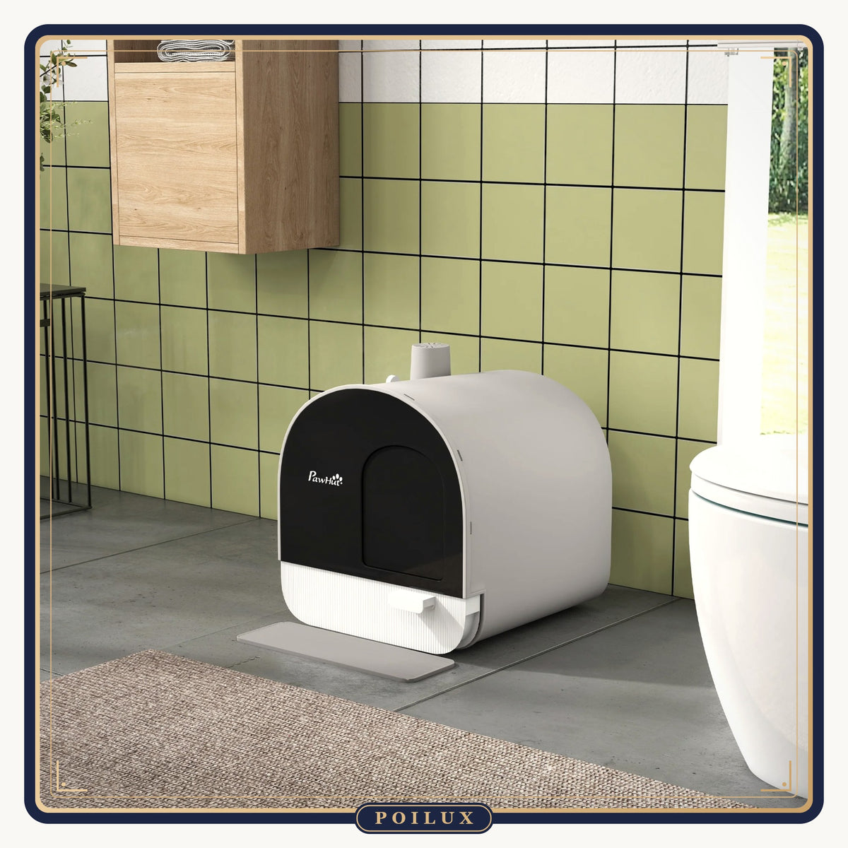 Maison de toilette pour chat à tiroir coulissant – vue 2