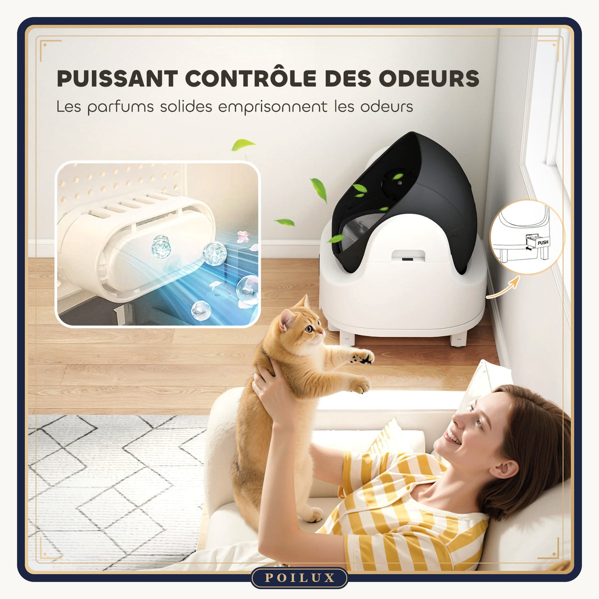 Litière automatique pour chat – contrôle des odeurs